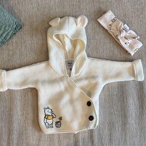 Disney Pooh sweater with matching Bow